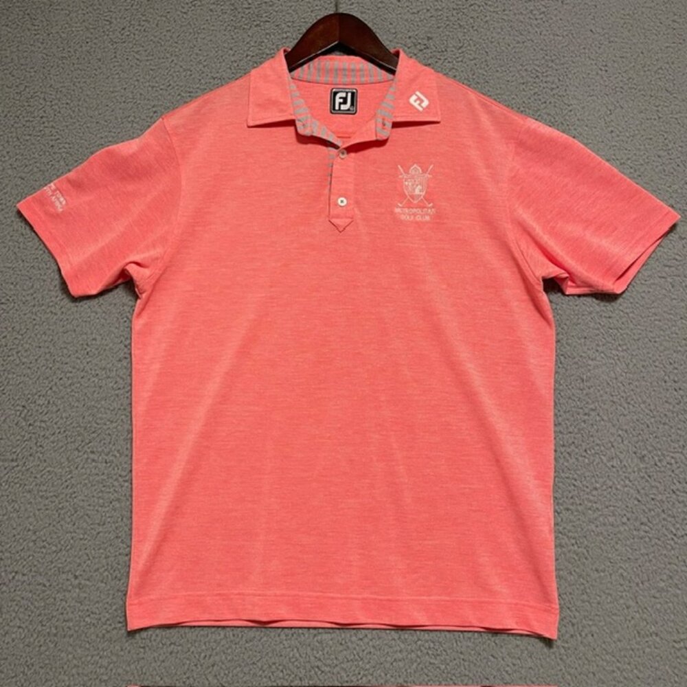 FootJoy FJ Golf Polo Shirt Mens XL Athletic Fit Cape Town South Africa Flag RARE